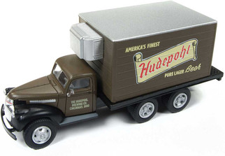 30506 HO Scale Classic Metal Works 1941-46 Chevy Reefer Box Truck-Hudepohl Beer