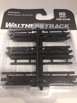 948-83101 HO Scale Walthers Track Wood Spacer Tie 24 Pair