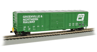 14905 HO scale Bachmann 50' Outside Braced Box Car w/FRED-Greenville & Northern