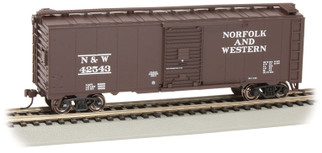15011 HO Scale Bachmann Norfolk & Western #42543-Steam Era 40' Box Car