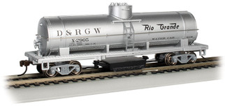 16310 HO Scale Bachmann Rio Grande Water #X-2905-Track Cleaning Single Dome Tank Car