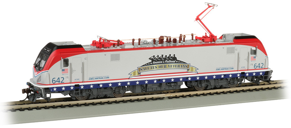 67403 HO Scale Bachmann Amtrak #642 Salutes Our Veterans-SIEMENS ACS-64-DCC  Sound T and K Hobby