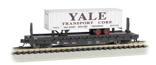 16755 N Scale Bachmann Atlantic Coast Line 52ft Flat car w/Yale 35ft Trailer