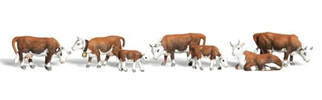 A2144 Woodland Scenics N Scale Scenic Accents(R) Animal Figures Hereford Cows