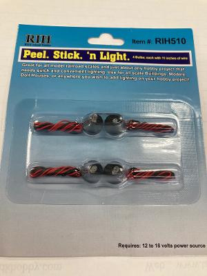 RIH510 HO, O Scale Rock Island Hobby Peel Stick 'n Light 4/9c