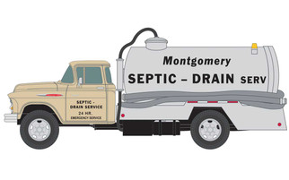 30604 HO Scale Classic Metal Works '57 Chevy Septic Truck-Montgomery Service