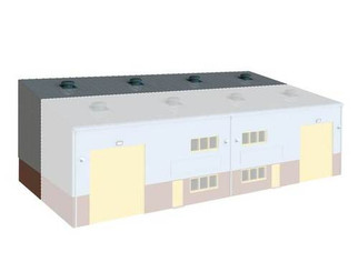 SSM315 HO Scale PECO Wills Industrial/Retail Unit Extension Kit