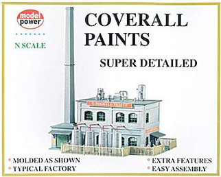 1566 N Scale Model Power Coverall Paints Factory Deluxe Building Kit