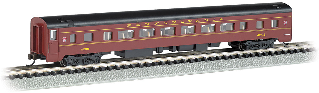 14256 N Scale Bachmann Pennsylvania 85' Smooth Sided Coach - T and
