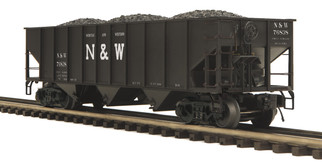 20-97965 O Scale MTH Premier 70-Ton 3-Bay Hopper-Norfolk & Western