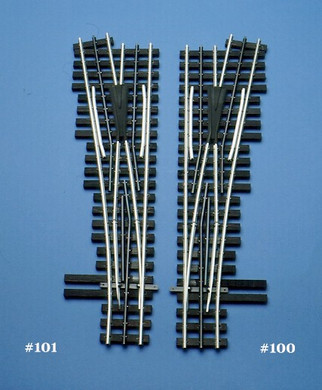 100D O scale Ross Custom Switches Regular 11 Degree Right Hand Manual Switch