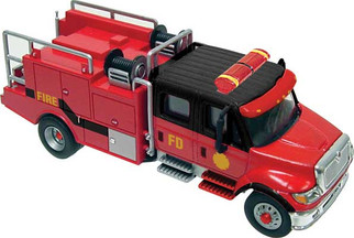 949-11920 HO Scale Walthers SceneMaster International 7600 2-Axle Crew Cab Brush Fire Truck