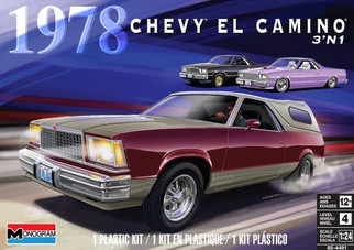85-4491 Revell 1978 Chevy El Camino 3'n 1 1/24 Scale Plastic Model Kit