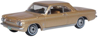 87CH63003 HO Scale Oxford Diecast 1963 Chevrolet Corvair Coupe Saddle Tan