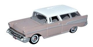 87CN57001 HO Scale Oxford Diecast 1957 Chevrolet Nomad Dusk Pearl/Imperial Ivory