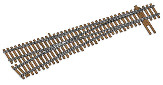 948-10017 HO Scale Walthers Nickel Silver DCC-Friendly Number 6 Left Hand Turnout