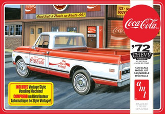 AMT1231 AMT 72' Chevy Fleetside Pickup truck Coca-Cola 1/25 Scale plastic Model Kit