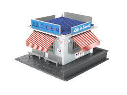 2167060 HO Scale Lionel Ice Cream Shop Kit