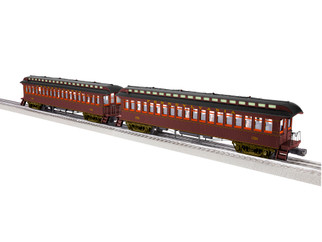 2227070 O Scale Lionel Pennsylvania Wood Coach #1 2-Pack