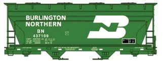 2205 HO Scale Accurail Burlington Northern 2-Bay ACF Covered Hopper Kit