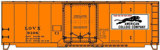 81411 HO Scale Accurail American Colloid Company 40' Insulated Steel Boxcar Kit