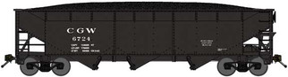74011 N Scale Bluford 3-Bay Offset Side Hopper Chicago Great Western 2nd Version