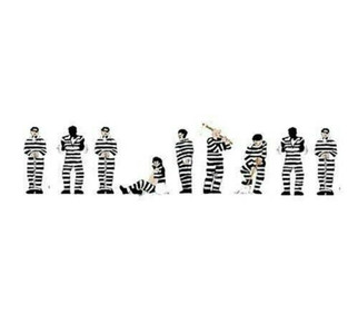 1376 N Scale Model Power Prisoners Blk/Wht Stripe
