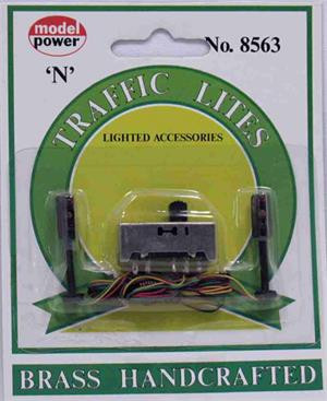 8563 N Scale Model Power 2 3-Way Traffic Lights