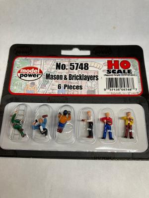 5748 HO Scale Model Power Mason & Bricklayers 6 Pcs