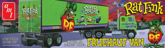 AMT1292 AMT Fruehauf Van Trailer Model FB Beaded Panel Rat Fink 1/25 Scale Plastic Model Kit