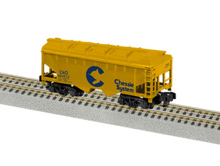 2219071 S Scale American Flyer 2-Bay Covered Hopper Chessie #604915