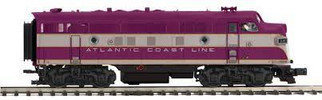 20-21584-1 O Scale MTH Premier F-3 A Unit Diesel Engine w/ProtoSound 3.0 (Hi-Rail Wheels)-Atlantic Coast Line Cab No. 341