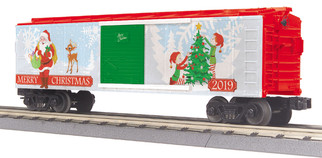 30-74964 O Scale MTH RailKing 2019 Christmas (Santa/Tree) Box Car