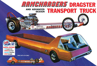 MPC970 MPC Ramchargers Dragster and Transport Truck 1/25 Scale Plastic Model Kit