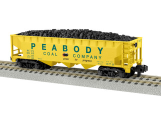 2219323 S Scale American Flyer Peabody Coal 3 Bay Hopper #6943