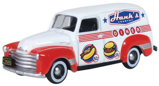 87CV50003 HO Scale Oxford Diecast 1950-60 Chevrolet 3100 Van-Hank's Diner