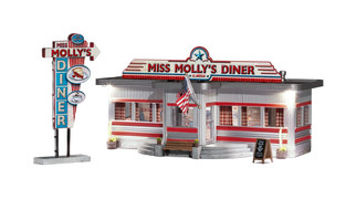 BR5066 HO Scale Woodland Scenics Miss Molly's Diner