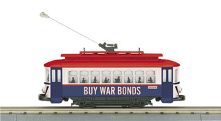 30-5217 O Scale MTH RailKing Bump-n-Go Trolley War Bonds