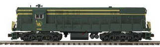 20-21647-1 O Scale MTH Premier FM Train Master Diesel Engine w/ProtoSound 3.0(Hi-Rail Wheels)-Jersey Central Cab No. 2406