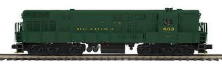 20-21653-1 O Scale MTH Premier FM Train Master Diesel Engine w/ProtoSound 3.0(Hi-Rail Wheels)-Reading Cab No. 862