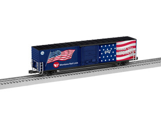 2226860 O Scale Lionel Montana Rail Link Illuminated Flag Boxcar