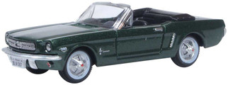 87MU65006 HO Scale Oxford Diecast 1965 Ford Mustang Convertible-Green