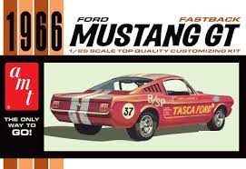 AMT1305 AMT 1966 Ford Mustang GT Fastback 1/25 Scale Plastic Model Kit