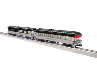 2227420 O Scale Lionel MOW Wood Coach/Observation 2-Pack