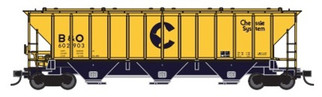 24430-04 N Scale Trainworx PS 4427 Covered Hopper-Chessie B&O #602916