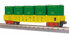 30-72196 O Scale MTh RailKing GondolaCar w/LCL Containers-Illinois Terminal