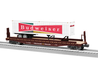 2326400 O Scale Lionel TTX 50' Flatcar w/Budweiser Trailer