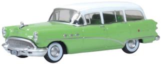 87BCE54003 HO Scale Oxford Diecast Buick Century Estate wagon 1954 Willow Green and White