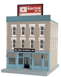 30-90660 O Scale MTH RailKing 3-Story City Building-Dr. Vinnie Boombatz, MD