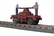 30-5235 O scale MTH RailKing Operating Hand Car-Maintenance of Way (Tuscan)